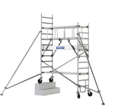 Échafaudage roulant aluminium Neolium 200 Box - Comabi SNC - Hauteur de travail maximale de 14 m - aluminium soudé - roues 200 mm_3