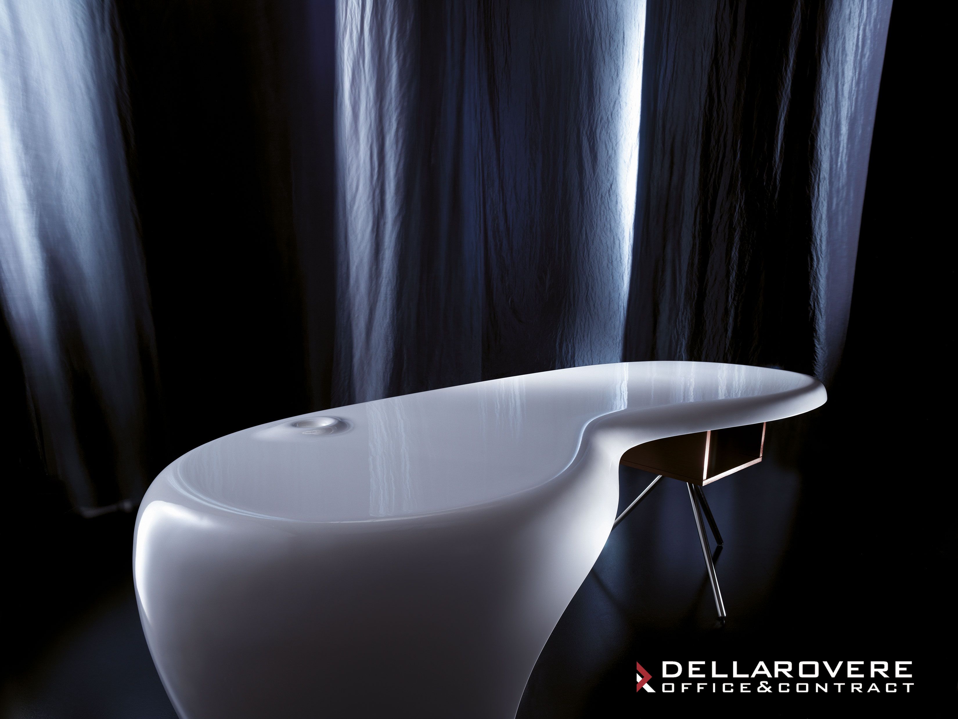 Uno - Bureau de direction - Della Rovere - 220x103x75 cm - Polyuréthane haute densité et finitions personnalisables_3