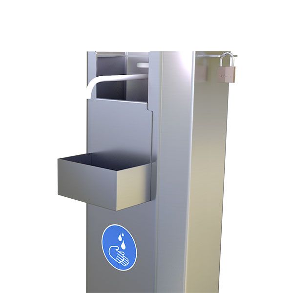 Borngel/2L - distributeur de gel hydroalcoolique à pédale mécanique - inox - capacité 2 litres - Ingitek - fabriqué en France_3