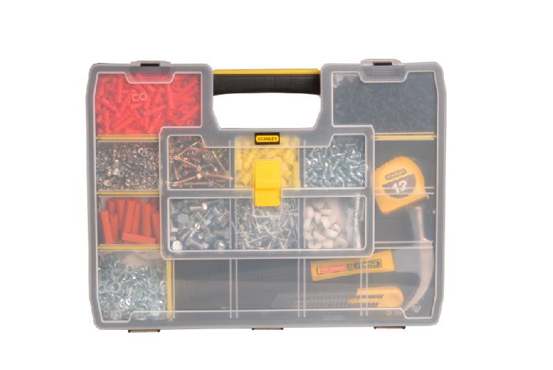 Malette plastique STANLEY - Organiseur Sortmaster 1-94-745 avec 15 compartiments modulables - 43.1 x 9 x 33 cm_3