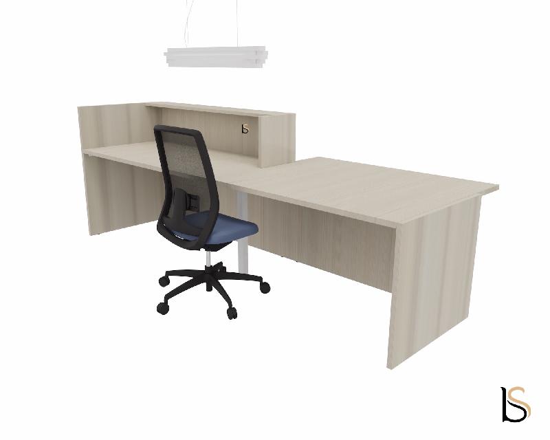 Banque d'accueil design avec accès PMR Z2 - Officity - Gauche, 186, Orme blanchi_3