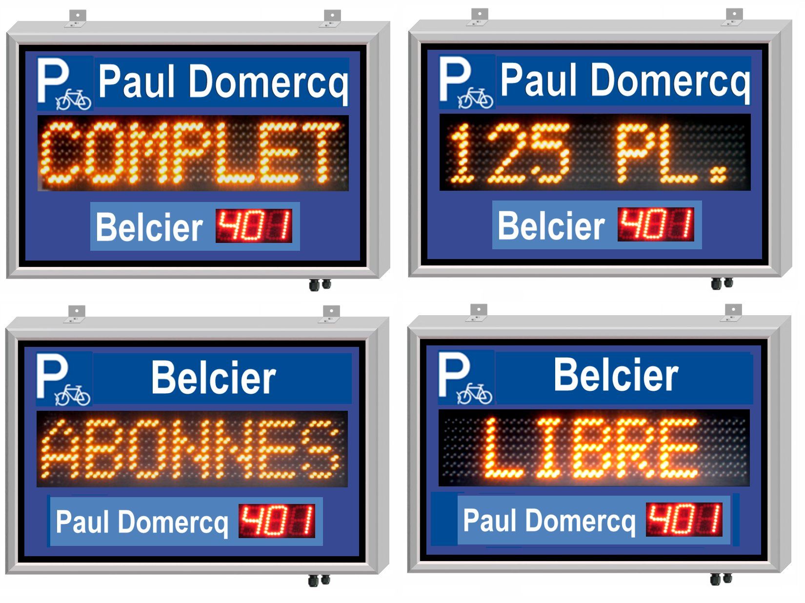 Panneau lumineux sur mesure pour parking - Chiffres/caractères de différentes hauteurs - LED mono/bi/tri-couleurs_3