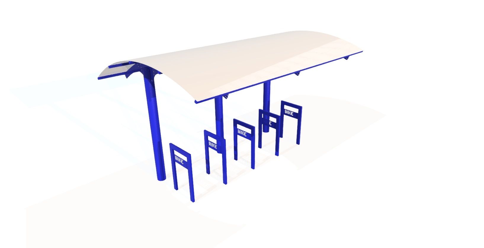 Abris vélo en acier inoxydable ou peint - Référence ABRV01 - Design haute qualité avec options de toiture anti-UV_3