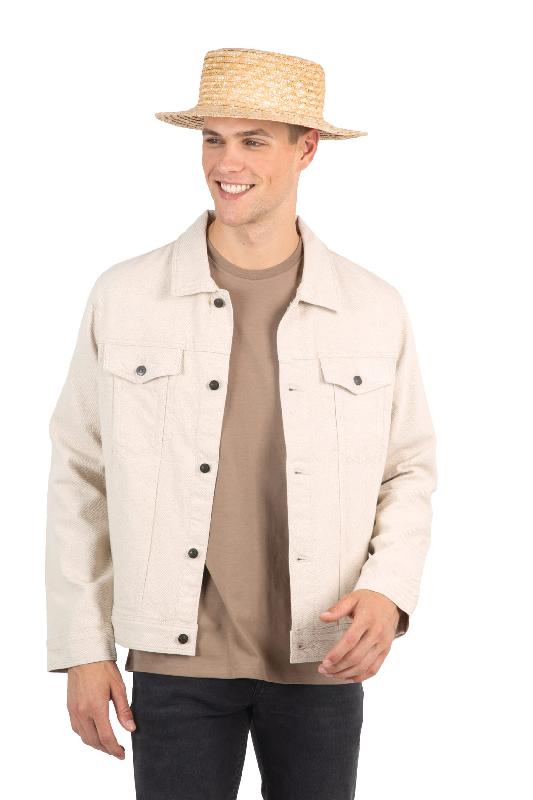 Chapeau Canotier - K-up - 100% fibres végétales - Bord large 7 cm - Réf: KP069_3