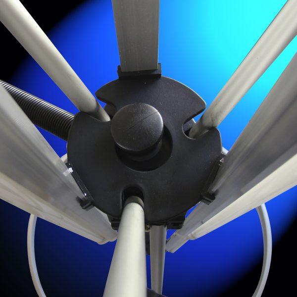 Colonne cylindrique repliable - compacte et robuste - structure autobloquante en aluminium - hauteur 2,30 m - 3 visuels 64 x 230 cm sur PVC_3