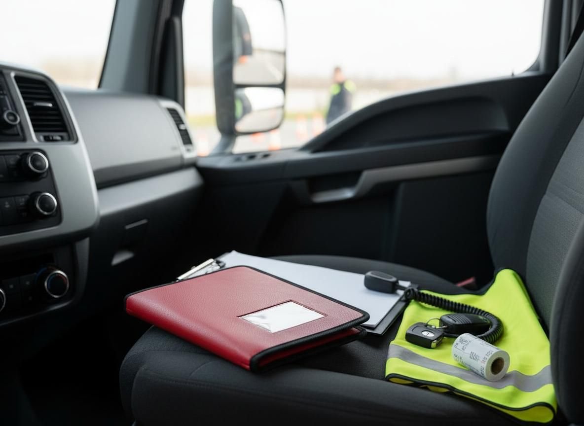 Pochette porte documents avec mousqueton pour clés véhicule professionnel_3