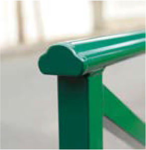 Barrière urbaine LISBONNE - cadre acier 35 x 35 mm et croix de saint André 30 x 30 mm - Ref 91462_3