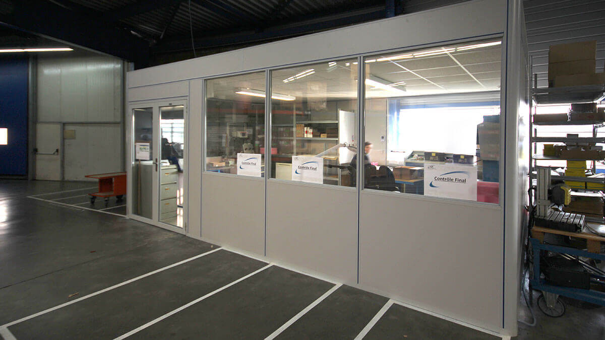 Cabine d'atelier en kit avec plafond - Novokit - 2 modules 3 faces sur mur, idéale pour optimiser l'espace urbain_4