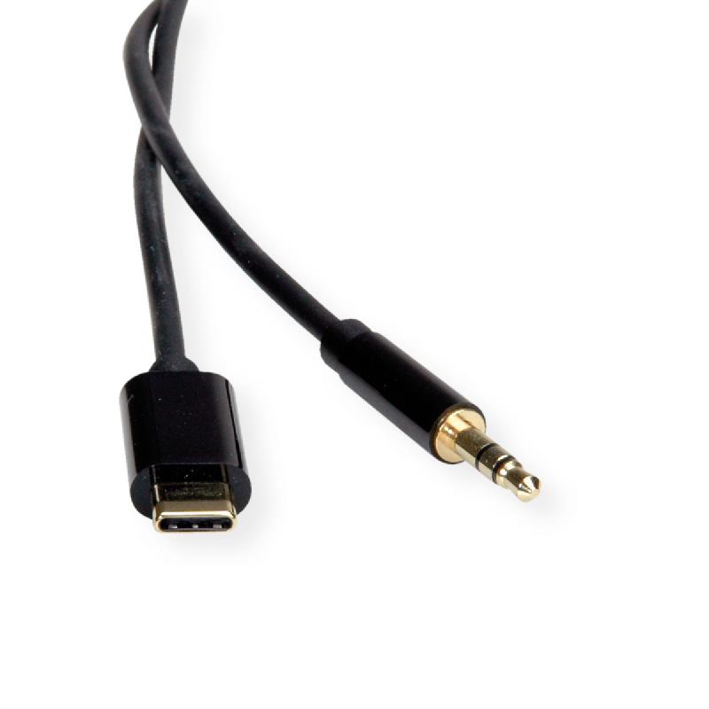ROLINE Adaptateur Type C - 3,5mm Audio, M/M, noir, 1,8 m_3