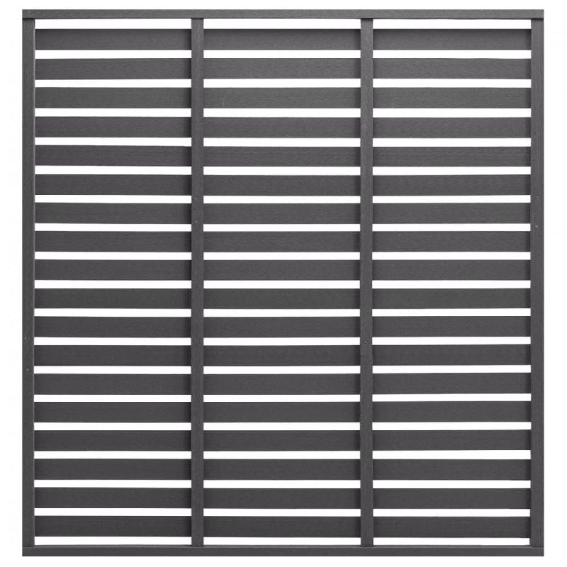 Vidaxl panneau de clôture wpc 180x180 cm gris 318110_3