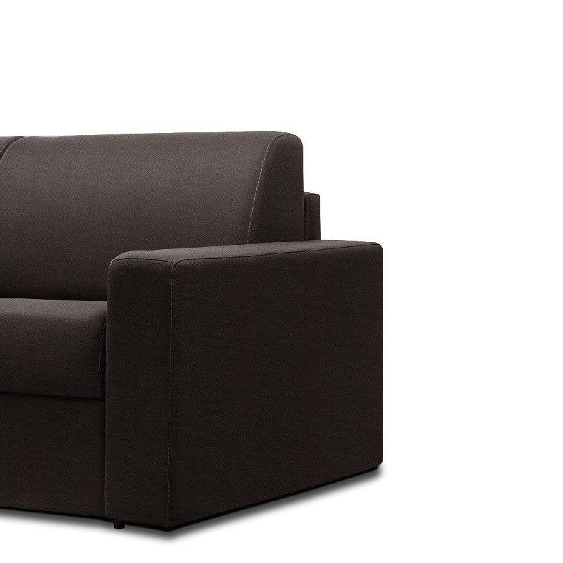 Canapé convertible CRÉPUSCULE - Matelas 140cm comfort BULTEX® - Tweed marron chocolat - Ouverture express_3