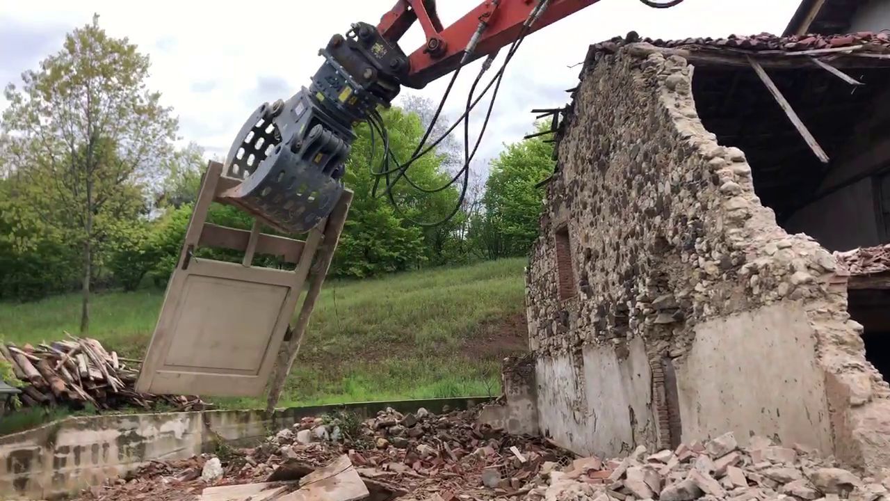 Pince de tri et de démolition renforcée pour pelle 1.5 à 35 tonnes rotation hydraulique_3