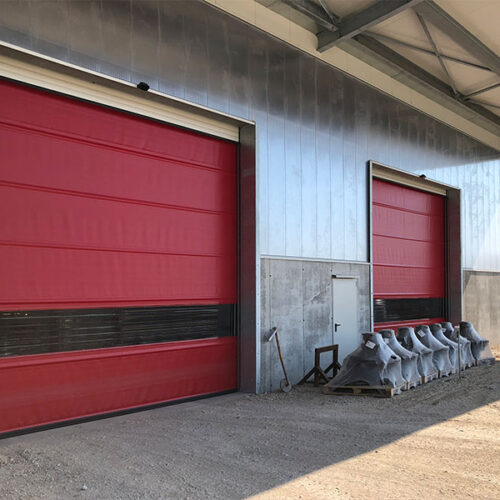 Porte industrielle à enroulement rapide - système d'automatisation essentiel - design minimal - RolliGO_3