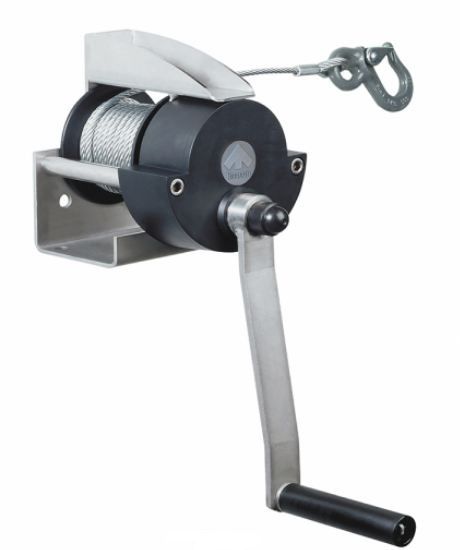 Treuil manuel compact en acier inox résistant pour 125 kg