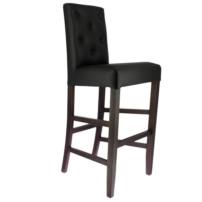 Chaise haute de restaurant capitonnée Cordoue - NOIR_3