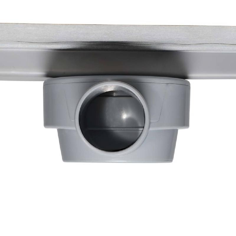 Schütte siphon de sol de douche avec couvercle en inox 95,5 cm 435050_3