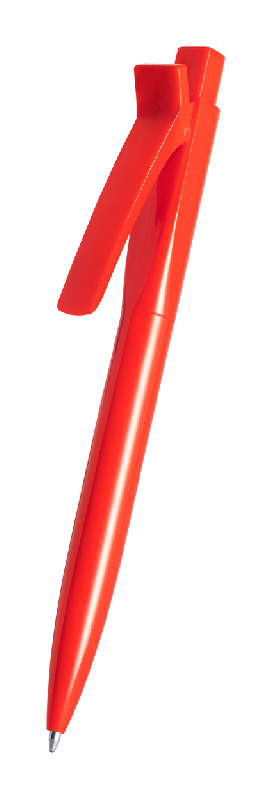 Stylo bille en plastique ABS - clip spécial - encre bleue - couleur rouge - 13g_3