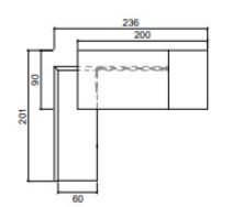 Bureau de Direction BOLD58 Leaven avec Meuble de Service à Droite - Référence 4930 BD A - Mélaminé anti-rayures et anti-reflets_3
