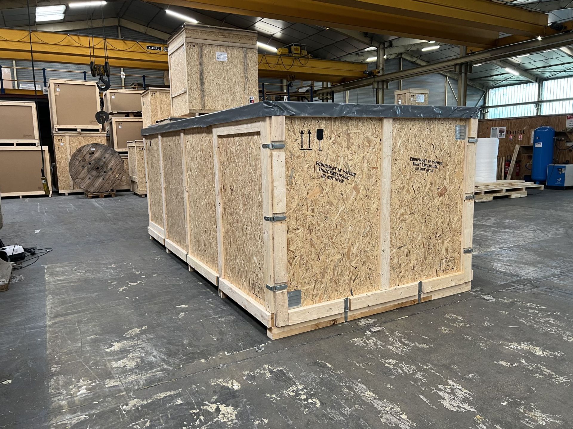 Caisse en bois navette sur-mesure en OSB F- Réutilisable - NIMP15 SEI 4C - Fret Maritime_4