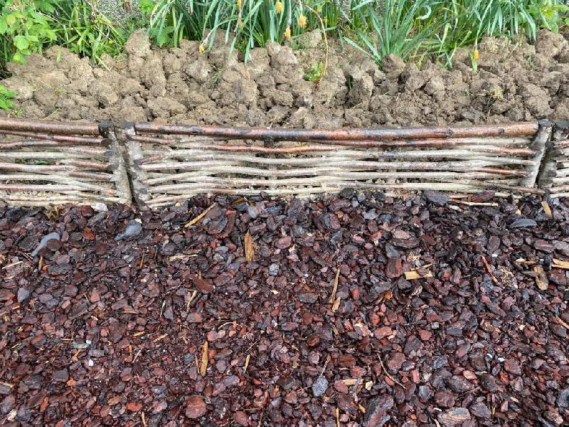 5 bordures en noisetier - naturelles et sans traitement - 30x115 cm_3