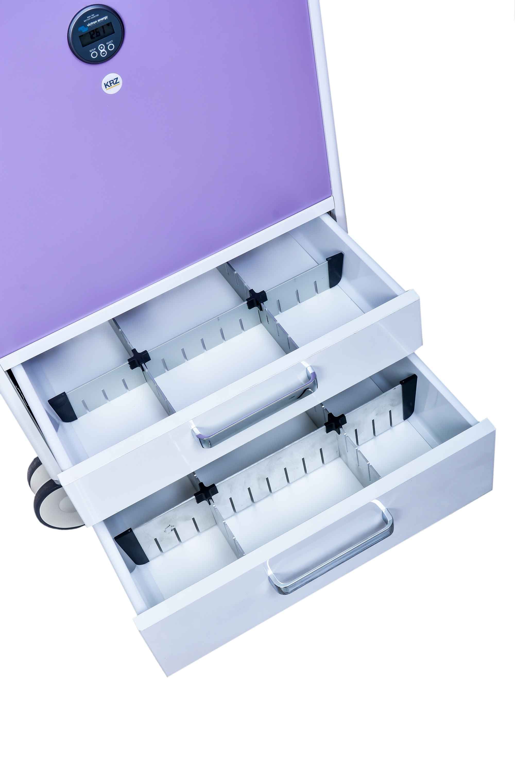 Tecnocar - Chariot informatique professionnel - Dimensions 55 x 62 x 107 cm - Écran tactile 19'' et verrouillage électronique_3