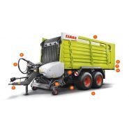 Cargos 8500-8300 - autochargeuse combinée Claas - remorque à châssis robuste et pneumatiques 30,5 pouces_0