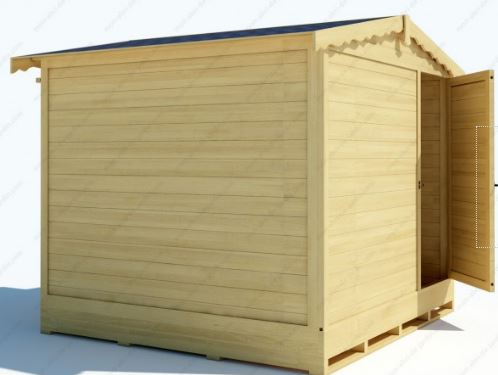 Chalet de Noël pliable en bois massif Gardy Shelter - 266x237cm - 6,3m² - épicéa massif - Réf 3785_4