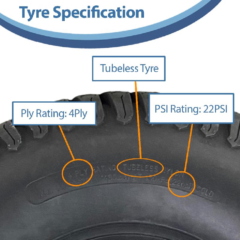 22x11.00-10 Pneu pour tondeuse à gazon 4ply Multi Turf Grass Wanda P332 670kgs Off Road Use_3