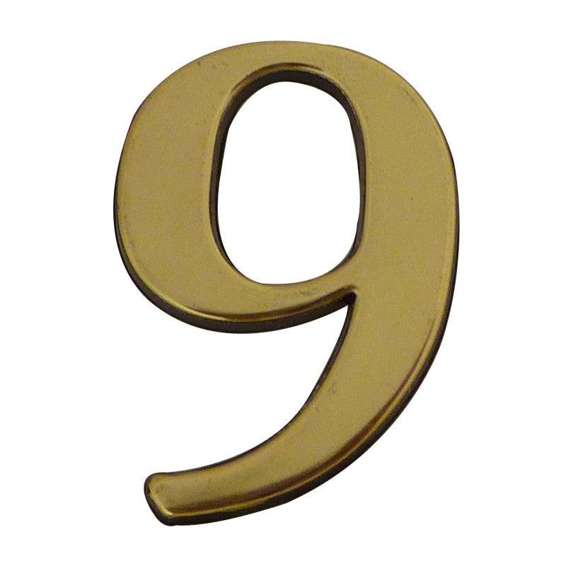 Chiffre autocollant doré - 9_3