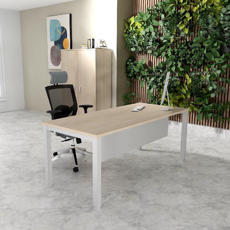 Bureau Professionnel Tempo Mobel Linea. - 120, Alu, Acacia clair, Oui_0