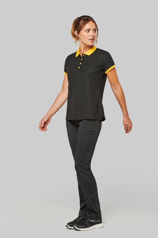 Polo piqué performance femme - 100% polyester - Réf : PA490 - Marque PROACT - Maille Cool Plus - Coupe cintrée_3