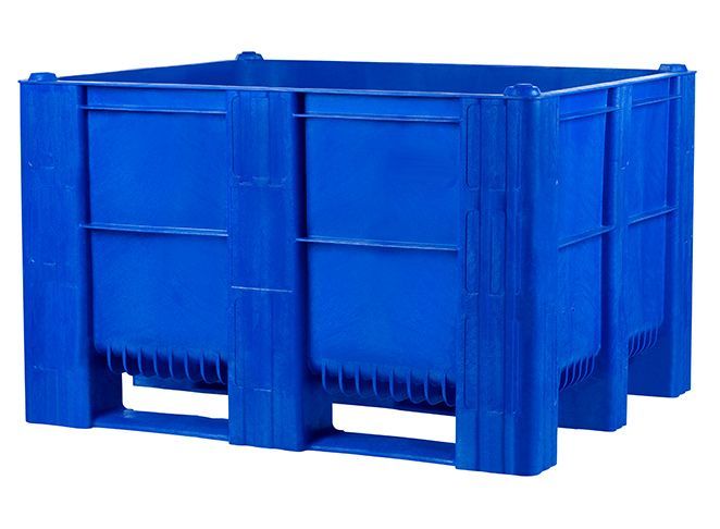 Caisse-palette en plastique gerbable - Parois pleines ou ajourées - Normes Europe - Capacités de 250 à 1060 L_3