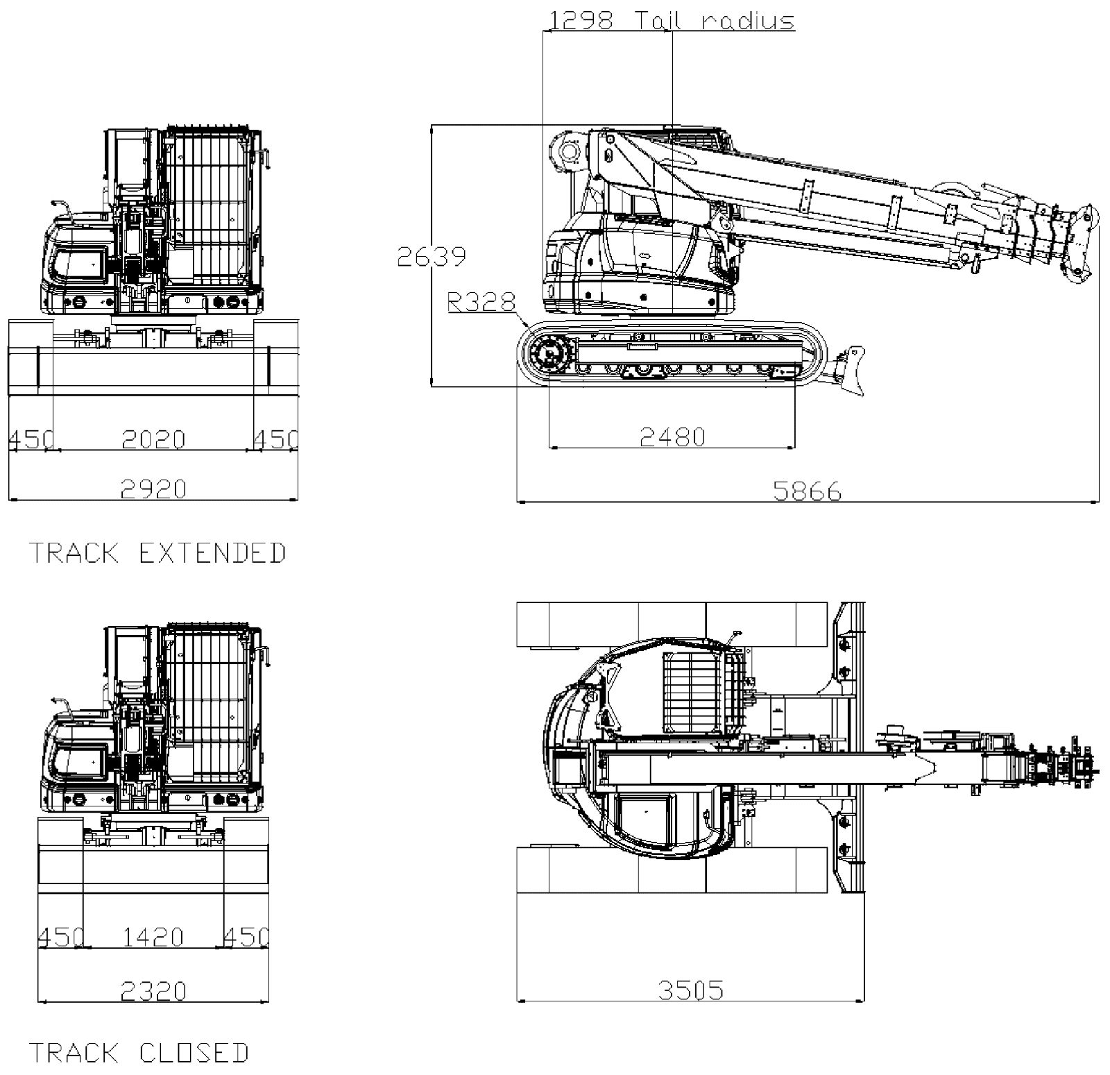 Spk60 - Mini grue télescopique sur chenilles - 6000 kg - télécommandée - moteur EPA Tier 4/phase III B_3
