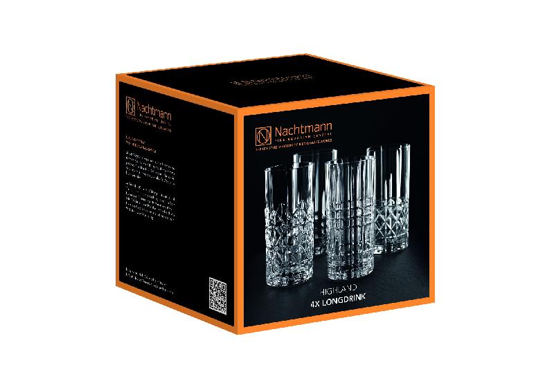 4 Grands verres longdrink Highland - Cristal de haute qualité - Motifs différents - Nachtmann_3