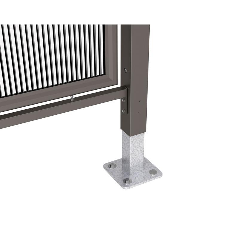 Abri Vélos Milan - Structure en acier 80 x 80 mm - Toiture en polycarbonate alvéolaire traité anti-UV_3