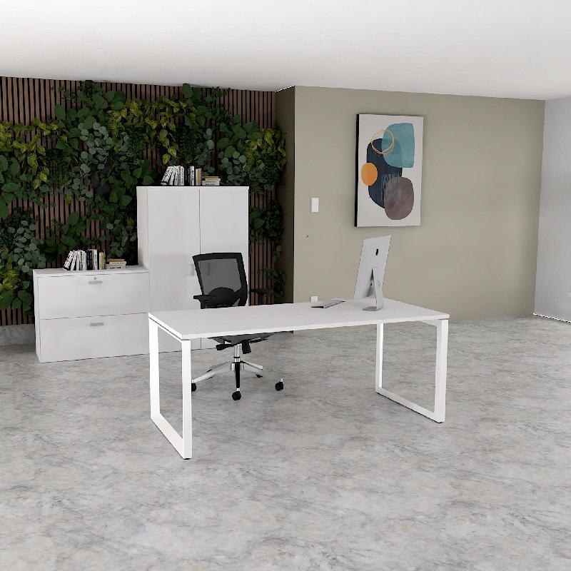 Bureau droit individuel Star - Mobel Linea - Blanc 9010, 160, Blanc, Non_0