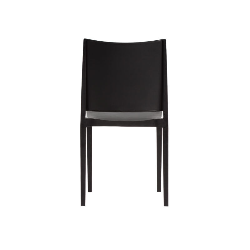 Chaise de café Gomera Full noire - sans accoudoirs, empilable et résistante_3