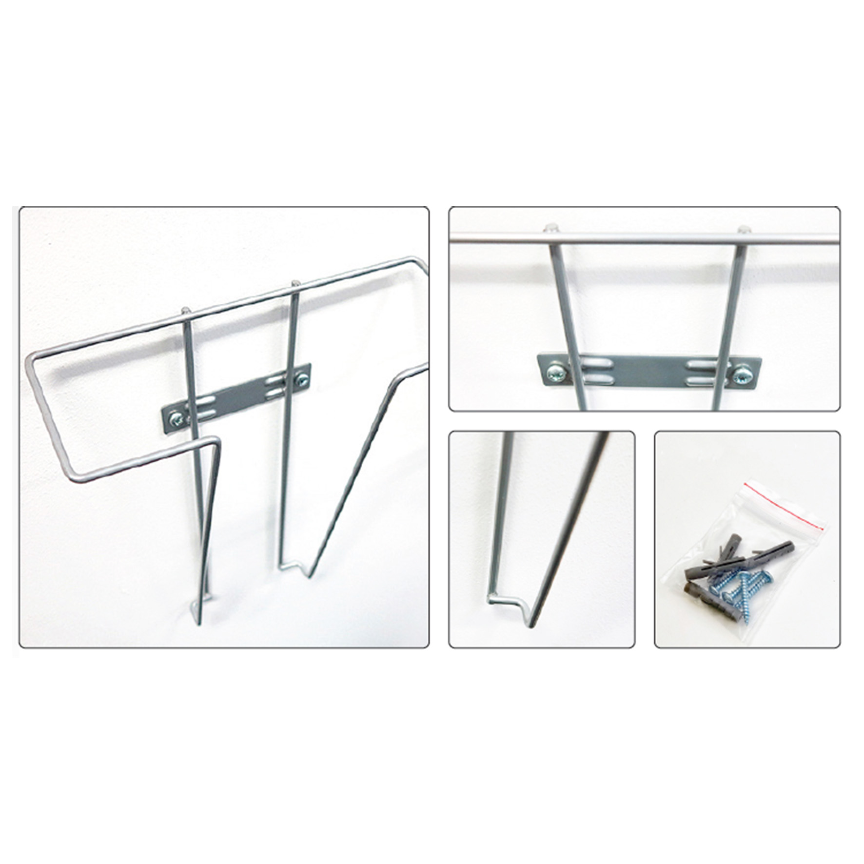 Présentoir Mural 1 case A4 - Fil 100% métallique Réf : 410001 - Capacité 7,5 cm_3