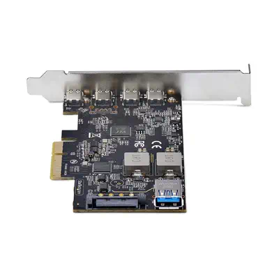 Carte PCIe USB à  5 Ports, USB 3.2 10Gbps, Carte PCI Express avec 4x USB-C et 1x USB-A interne, Carte_3