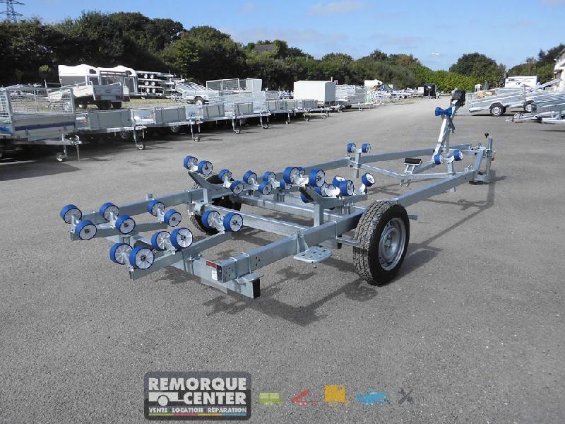 Chariot de mise à l'eau multi-rouleaux - G1000MA14 - 1 essieu - PTAC : 1350 Kg - Sun Way - GOLDONEALU1P_3