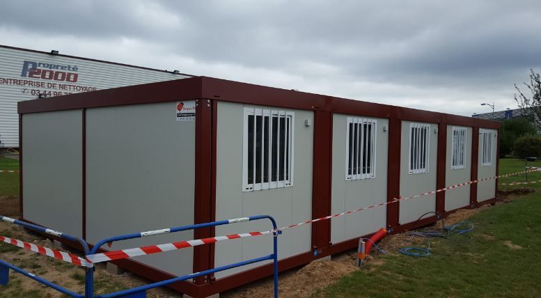 Bureau modulaire - 5 modules pour réunion avec chauffage et climatisation - Dimensions L.6.09m x l.12.10m - Surface 75m²_3