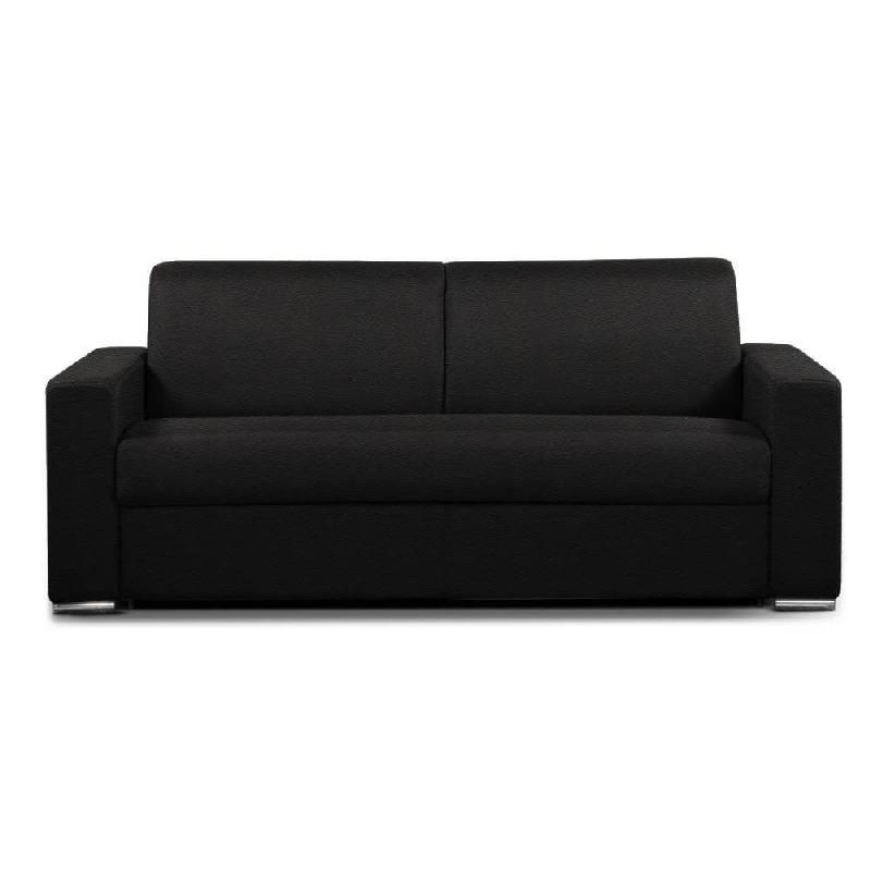 Canapé convertible Allure - matelas mémoire 20 cm - sommier à lattes 140x197 cm - polyuréthane noir_3