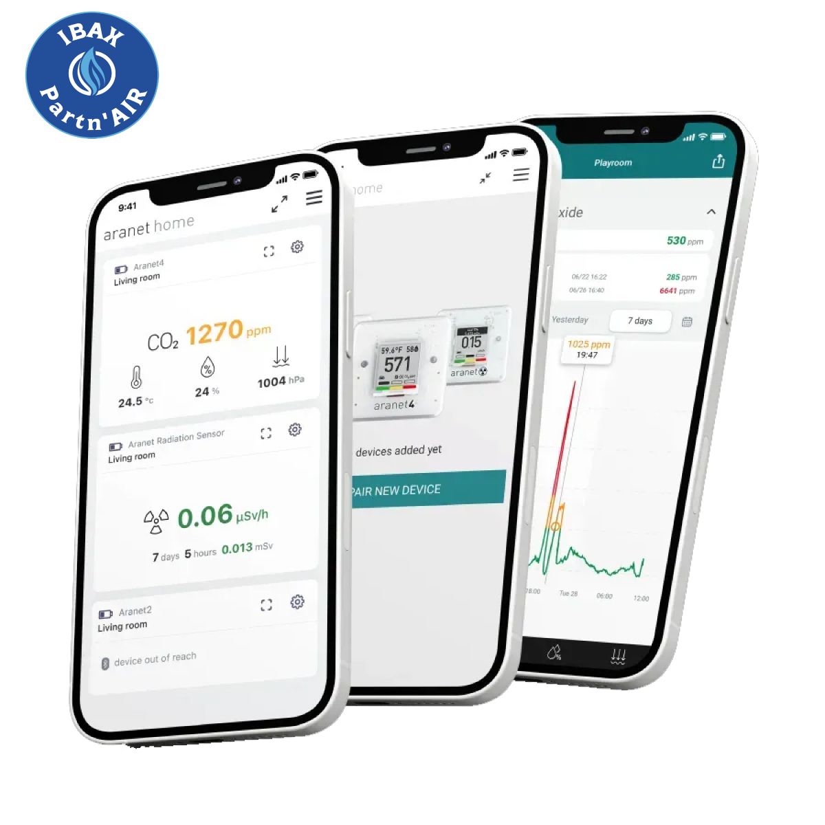 Capteur Aranet RADON Sensor Plus - Connecté, autonome et portable, mesure radon, température, humidité et pression_3
