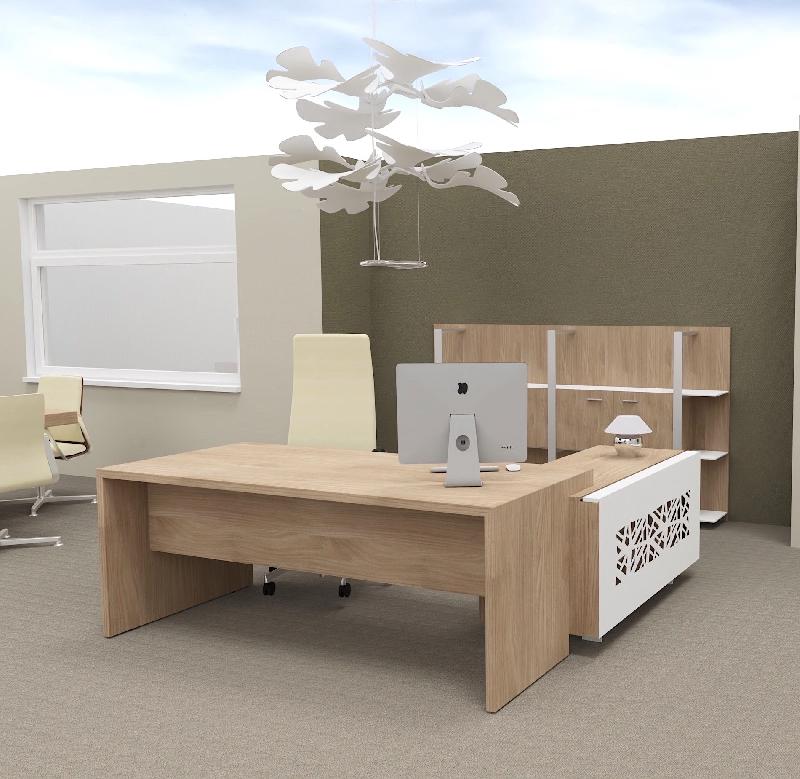 Bureau d'angle T45 avec desserte dos design - Quadrifoglio - Gauche, Orme_3
