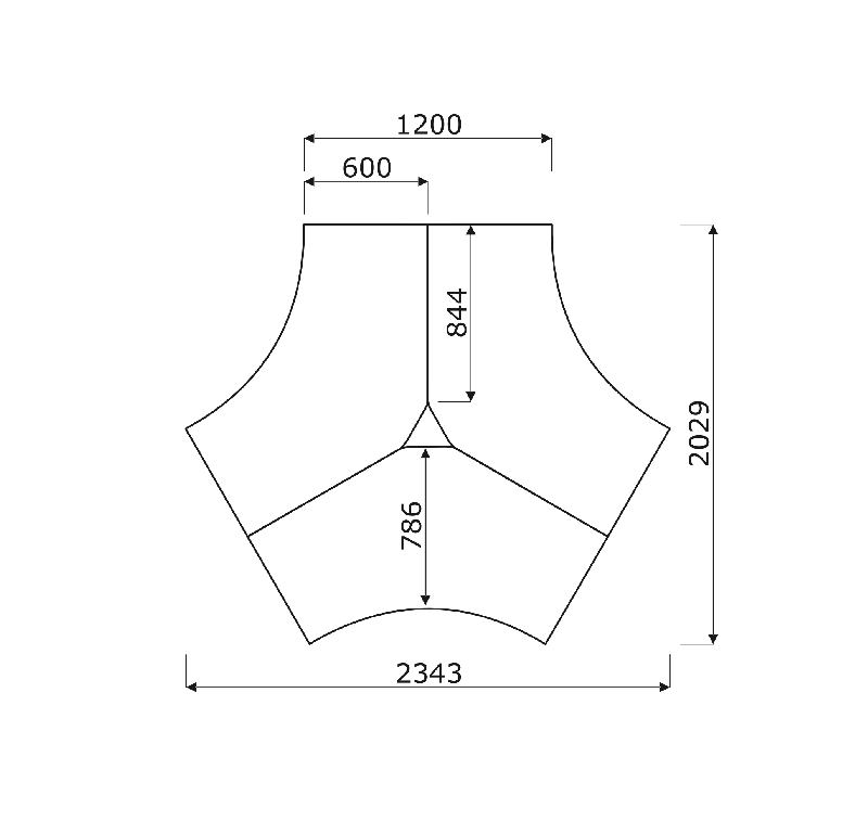 Bureau bench 3 personnes Ogi A - MDD. - Blanc 9010, Acacia clair_3