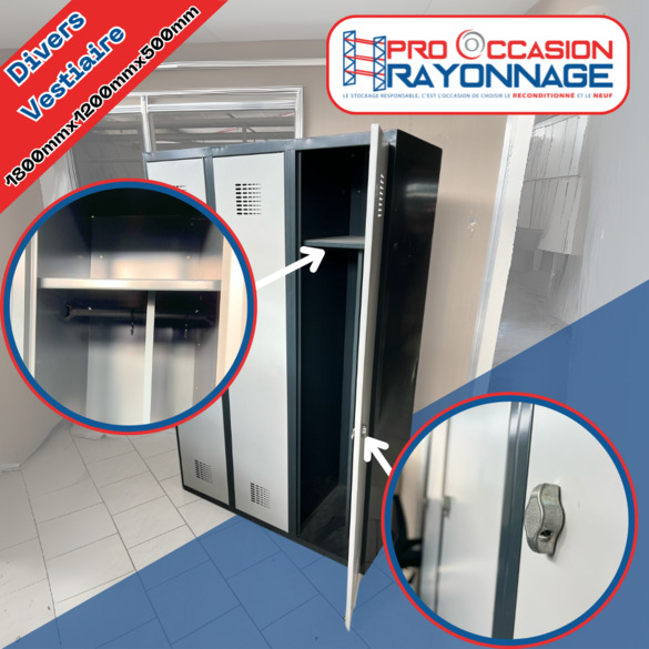 Vestiaire métallique noir 3 portes_3