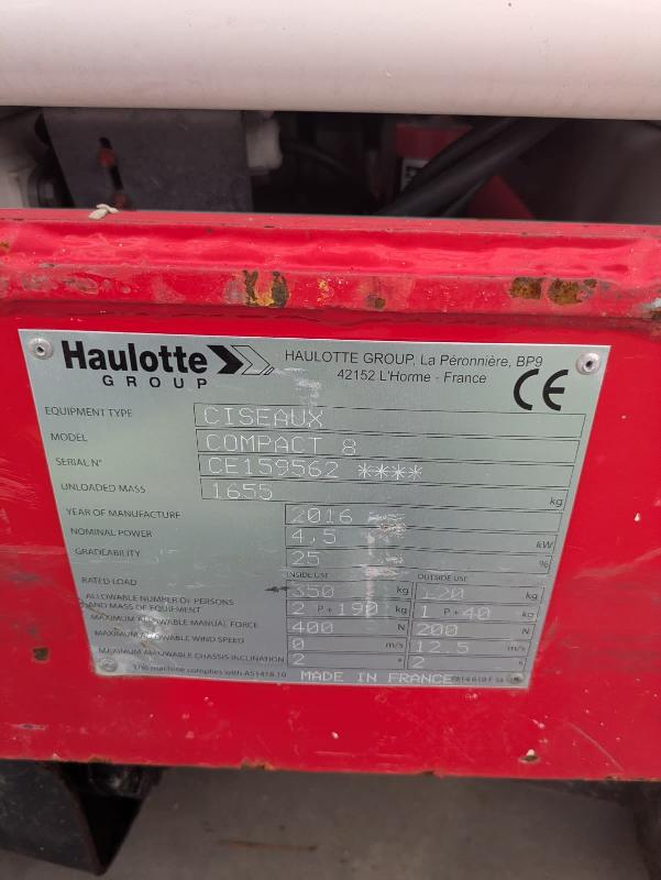 Nacelle ciseaux HAULOTTE compact 8 occasion_3