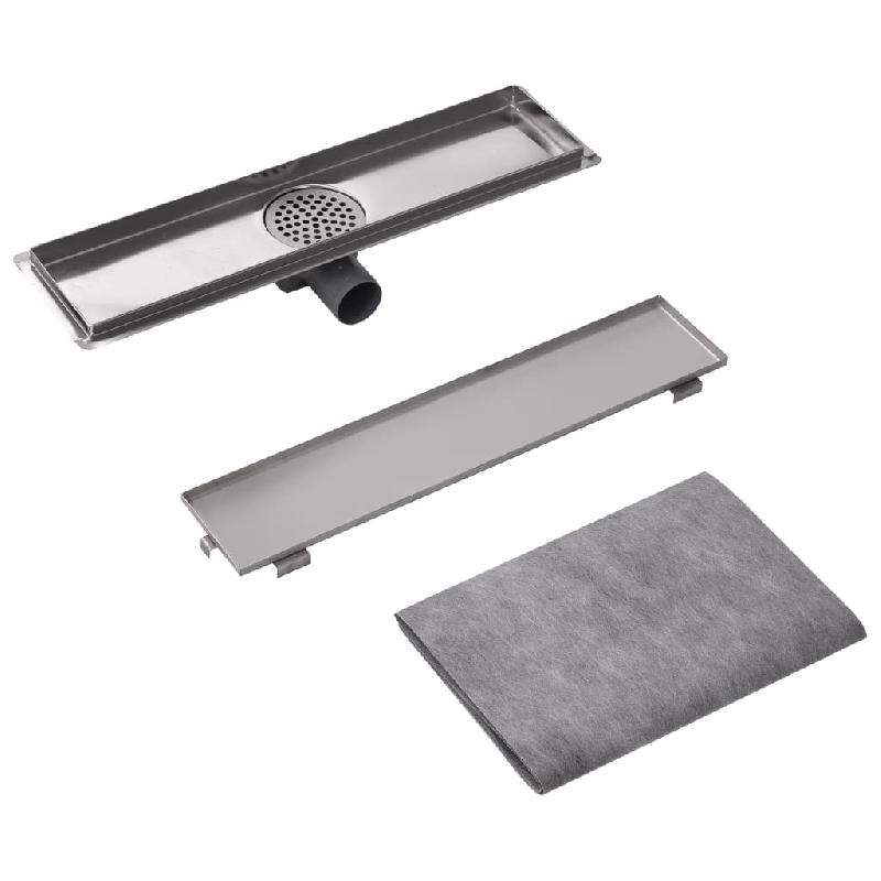 Vidaxl drain de douche linéaire 530 x 140 mm acier inoxydable 142171_3