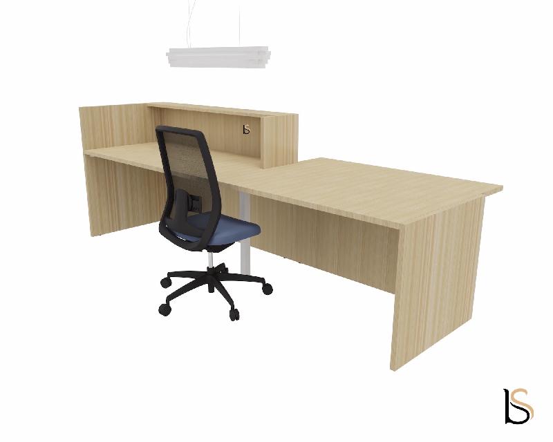 Banque d'accueil design avec accès PMR Z2 - Officity - Gauche, 186, Chêne_3