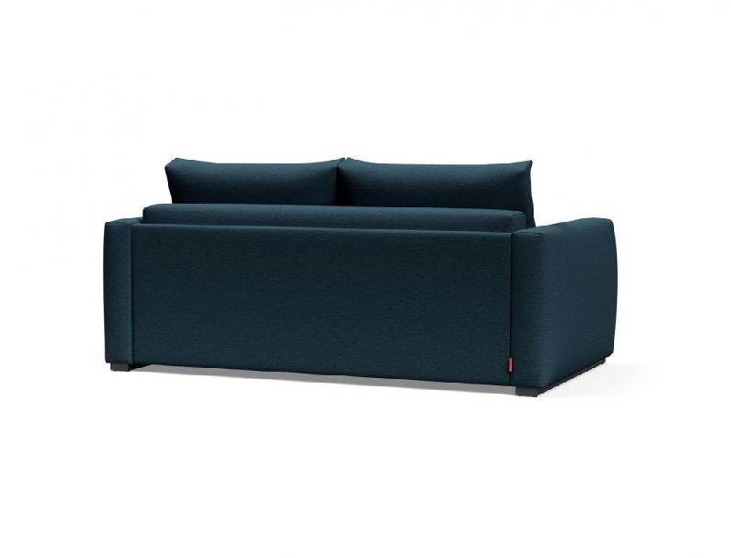 Innovation Living - Canapé design convertible Cosial avec accoudoirs rembourrés - Tissu Argus Navy Blue - Couchage 160x202 cm_3